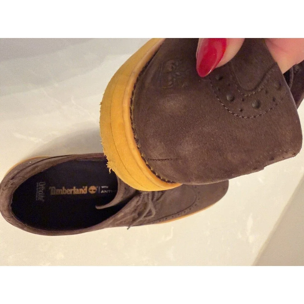 Timberland Earthkeepers Brown Suede Wingtip Oxford Shoes Men's Size 13M‎